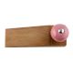 2 Pieces Pink Black Crackle Ceramic Wooden Door Stopper